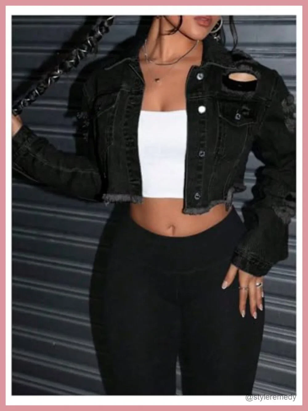 N/A cropped denim